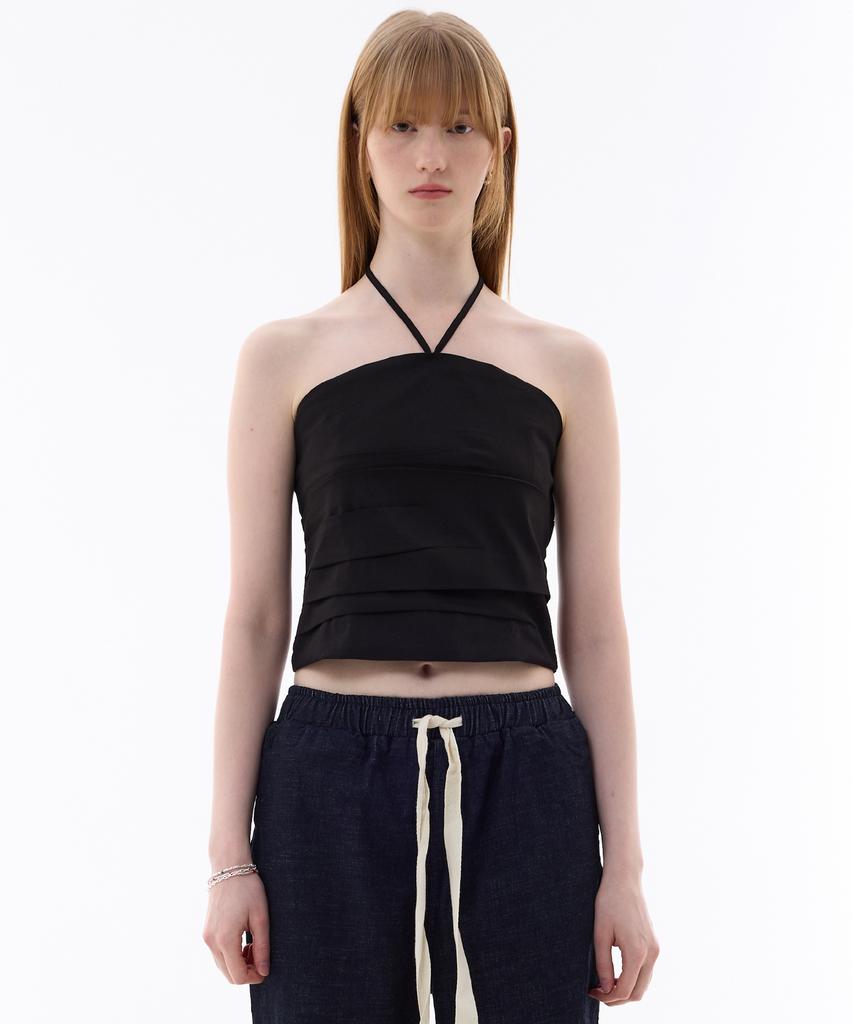 Alikim Mellifluous String Tube Top / Black