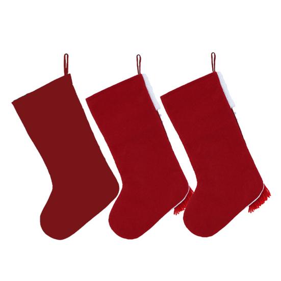 Christmas Stocking Snowman Santa Design Soft Xmas Stockings with Plush Cuff Fireplace Hanging Socks Candy Bag for Tree Fireplace Window Staircase
