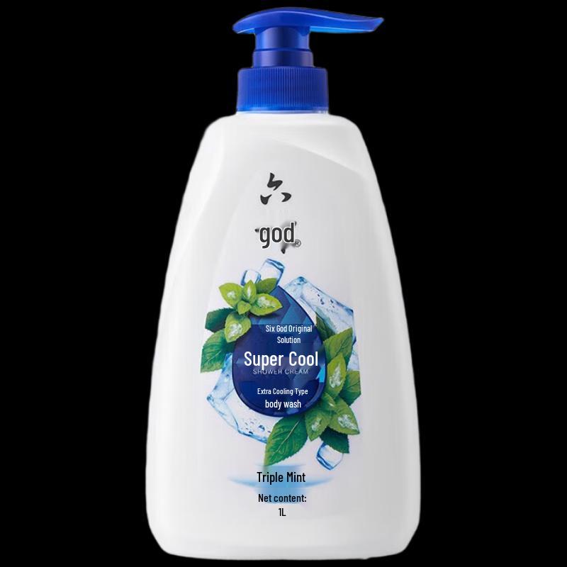 Liushen Cooling & Refreshing Mint Shower Gel (3 X 1L)