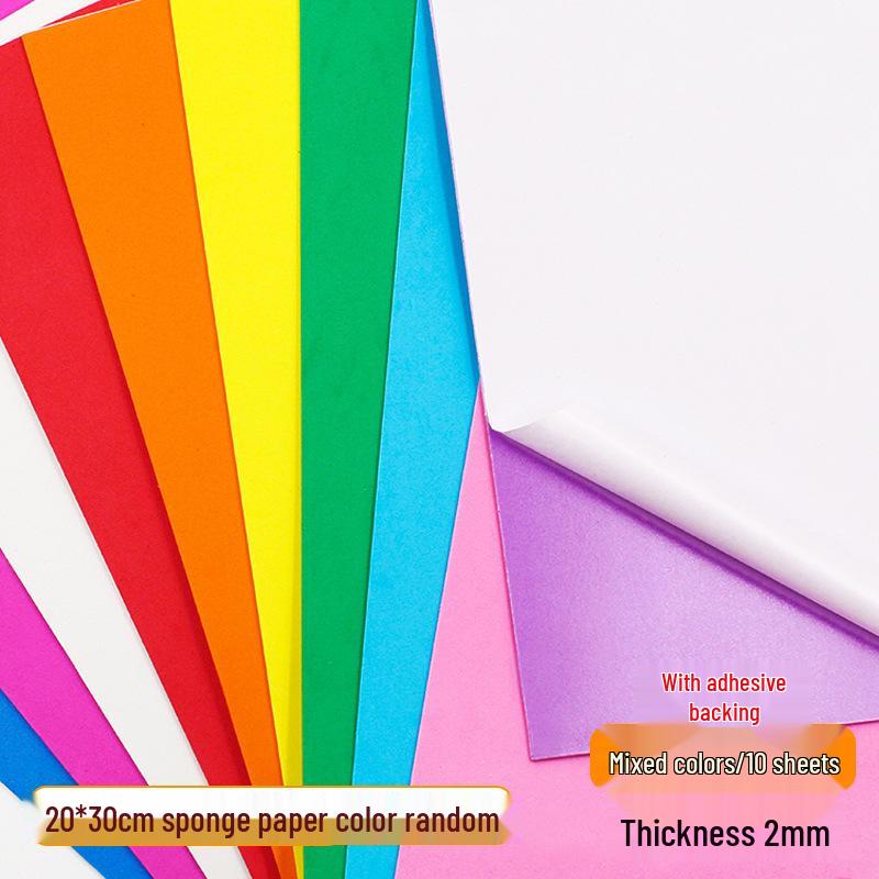 

Листы цветной бумаги из пеноматериала формата А4 для детского сада, для поделок своими руками - 10 штук