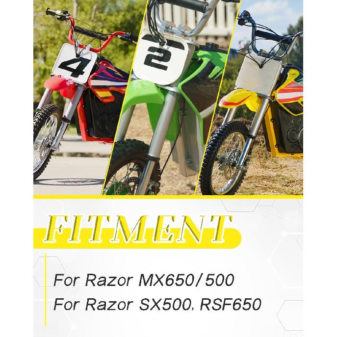 MX650 Vorder- und Hinterachse Bolzen mit Distanzstücken Muttern Unterlegscheiben Bündel für Razor MX650/500, SX500