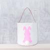 Cylinder Silk Screen Plush Rabbit Easter Portable Gift Bag Easter Holiday Celebration Rabbit Bag Bed Skirt Storage Organizer
