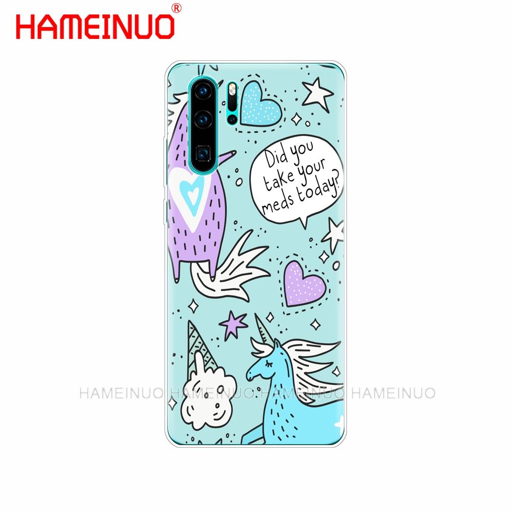 Silicon Phone Cover Case for Huawei P30 PRO LITE P SMART 2019 Plus P Smart Z P20 Lite 2019 Unicorn On Rainbow Jetpack
