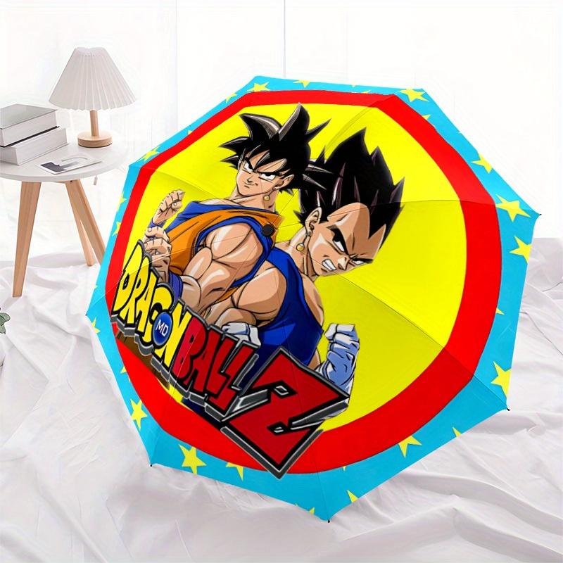 1pc Dragon Ball Automatic Folding Umbrella, Portable Collapsible Design, 8-Rib Iron Frame, , All-Season Casual Outdoor Accessory for Christmas Birthda