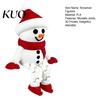 Winter Home Decor Christmas Snowman Figurine 3D Printed Sitting Ornament with Adorable Figure Movable Joints for Office Desk Gift Idea