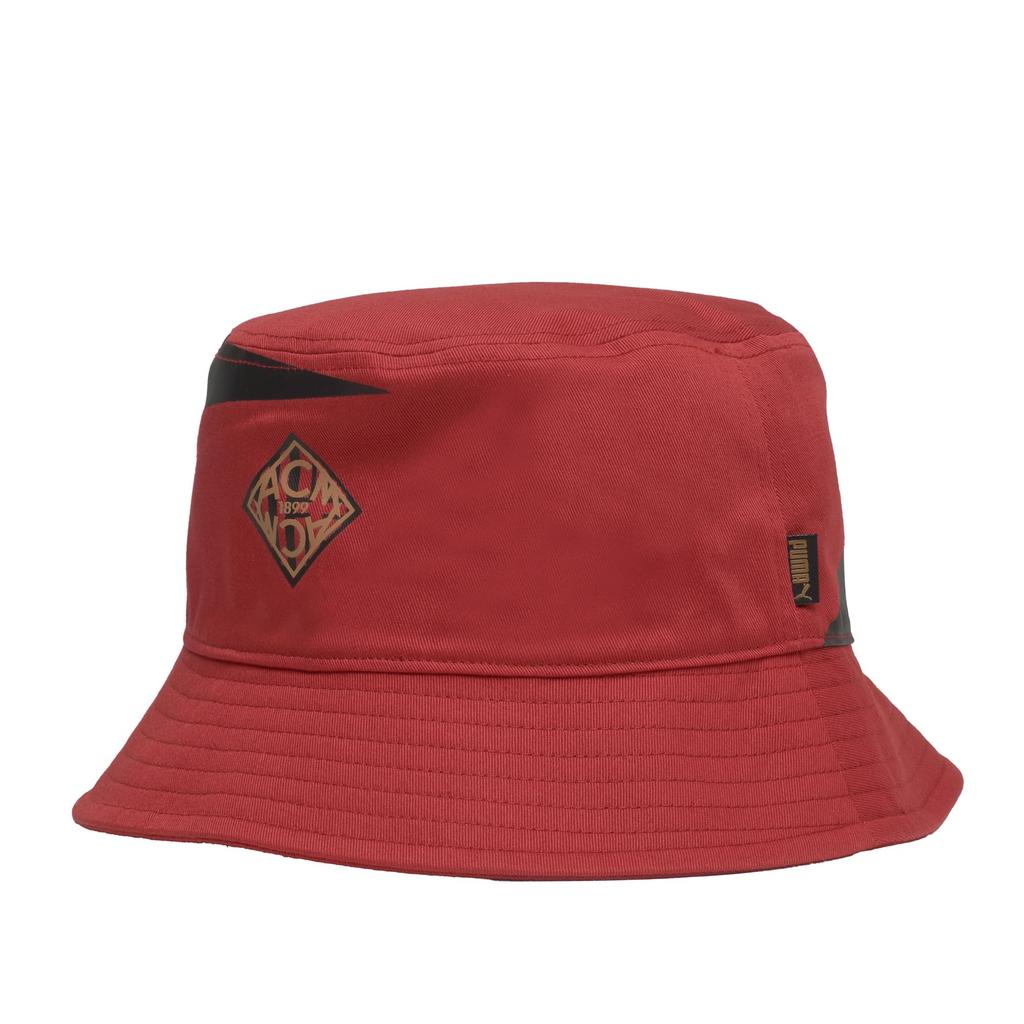 PUMA ACM Soccer Football European Club Team Bucket Hat 2024 Club Culture+ 025711, Fall/Winter Colors, Red/Black (21)