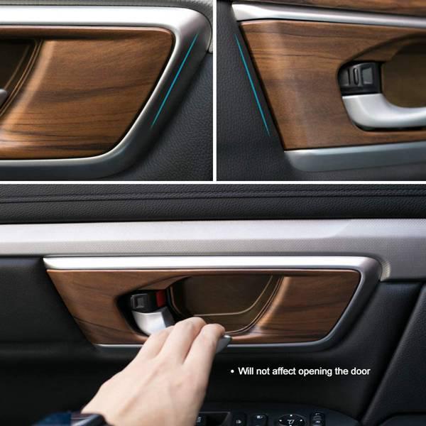 Wood Grain ABS Interior Door Handle Cover Set for Honda