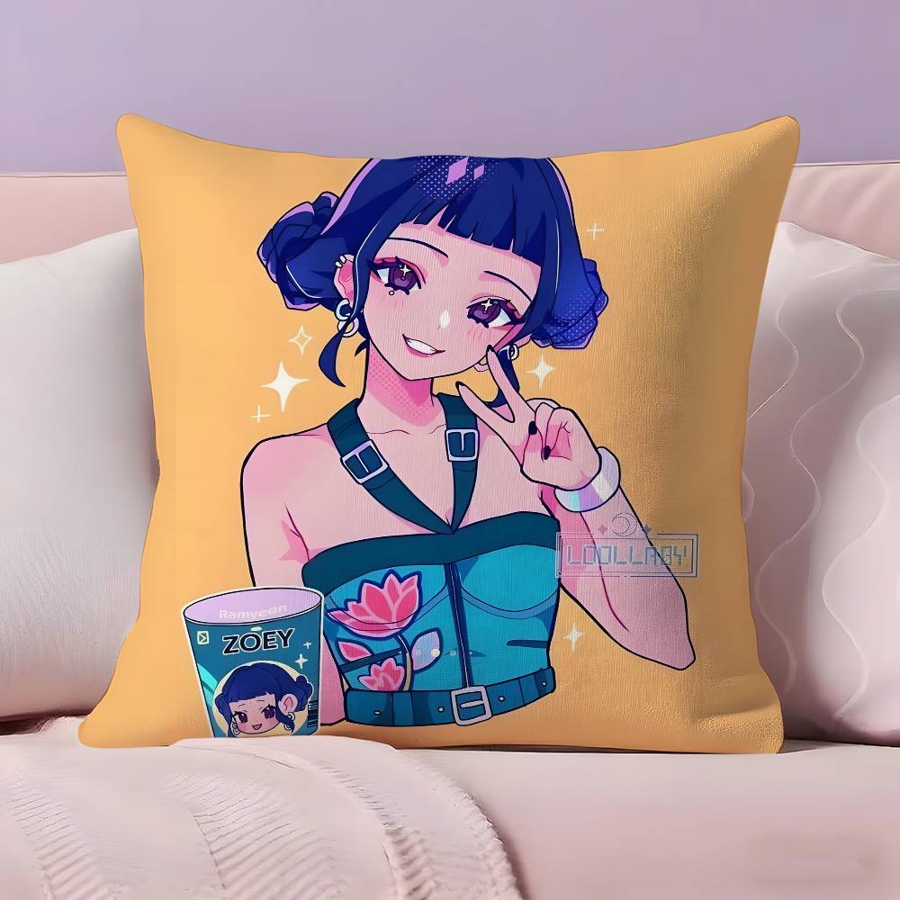 Hot Kpop Demon Hunters Cartoon Pillow Covers Decorative Home Print Square Pillow Bedroom Room Decoration Pillowcase