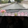 1 Set Cute Car Ornaments Cartoon Resin Piggy Model Car Center Console Decoration Auto Interior Dashboard Accessories