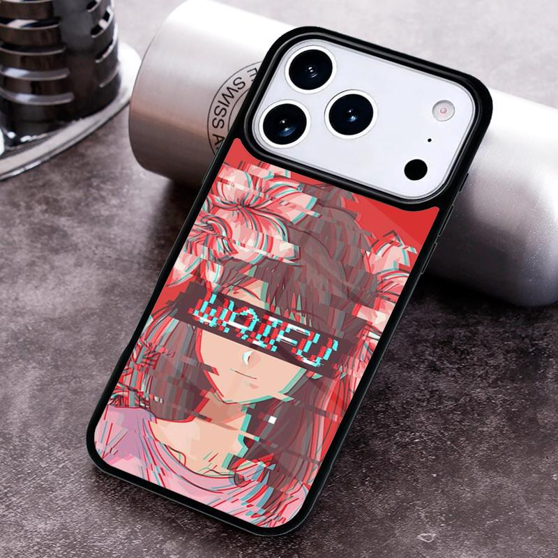 Vaporwave Aesthetic Sad Anime Phone Case For iPhone 17,16e,15,14,13,12,11,Mini,Pro,MAX soft Silicone Cover