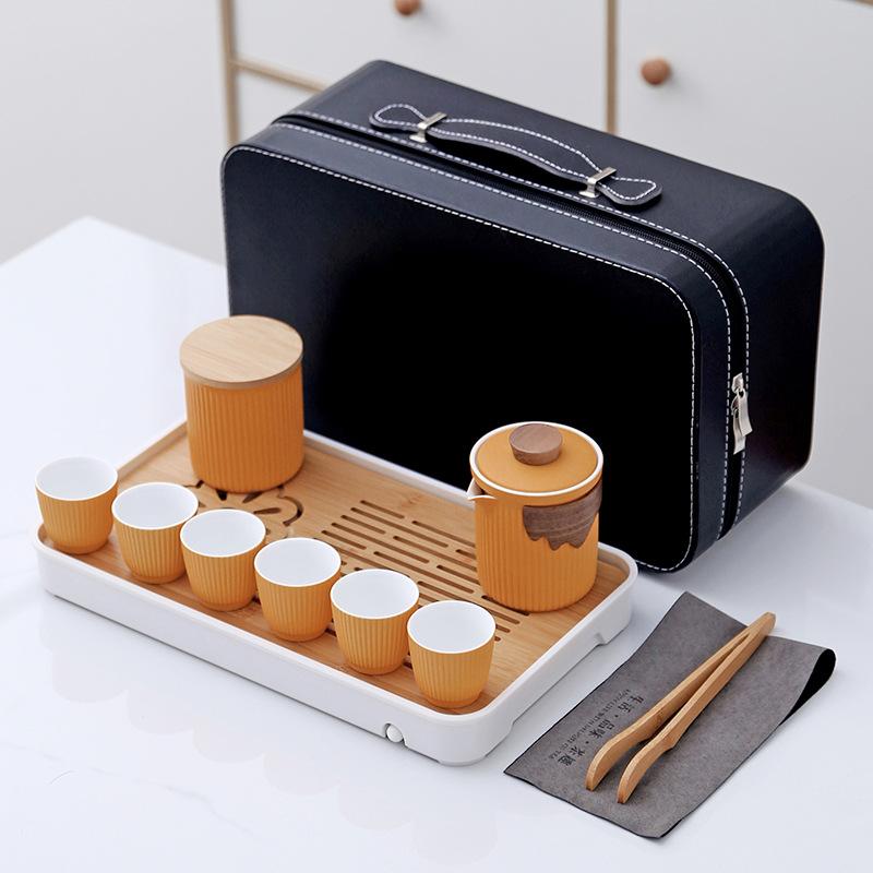 Creative Guochao Souvenir Ceramic Portable Travel Tea Set Business Company High-end Gifts