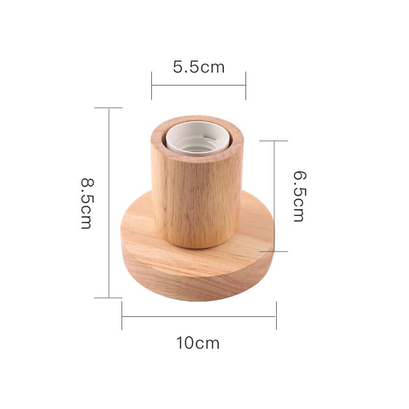 Vintage Wood Table Lamp Base E27 Socket Holder 220V 110V EU Plug Retro Night Lights Desk Lamp for Bedroom Living Room Decoration