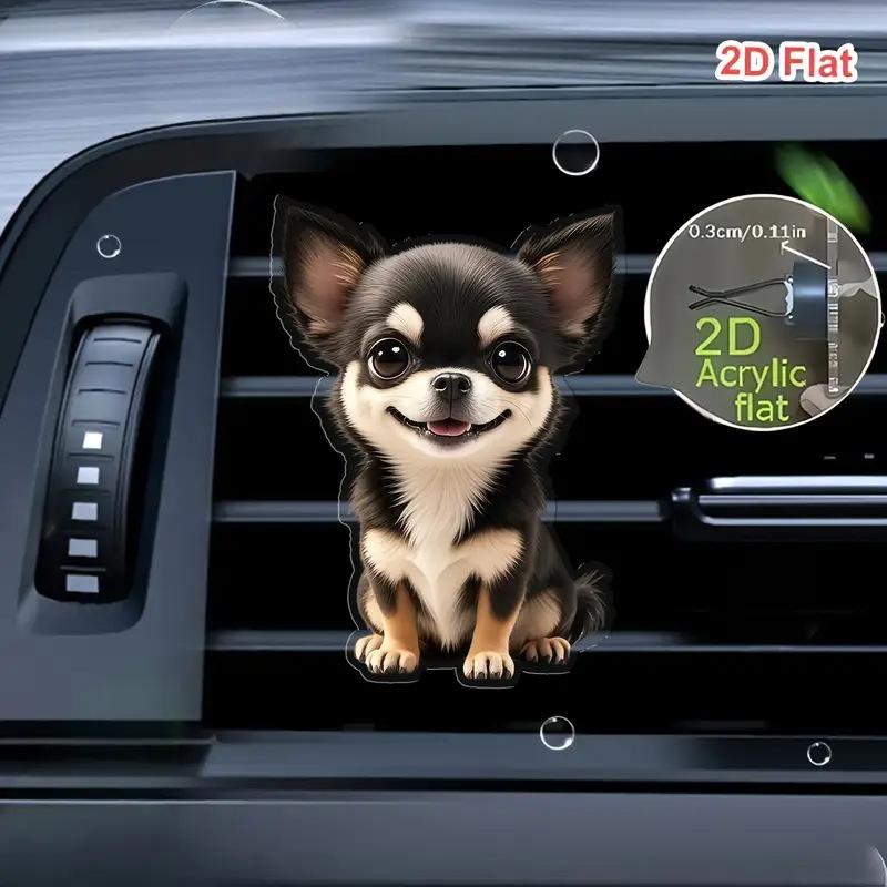 Acrylic Car Vent Clip Aromatherapy Air Freshener Holder 2D Decorative Clip For Car Ac Vents