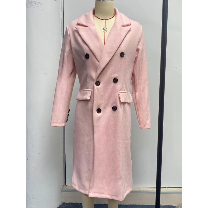 Women's Vintage Casual lattice Print Autumn Winter Long Sleeve POLO Neck Jackets & Coats
