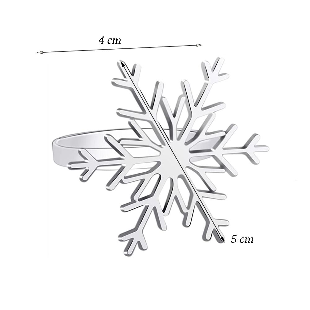 Shaped Silvery Napkin Holders Large Christmas Supplies Table Decor Napkin Buckle Napkin Ring