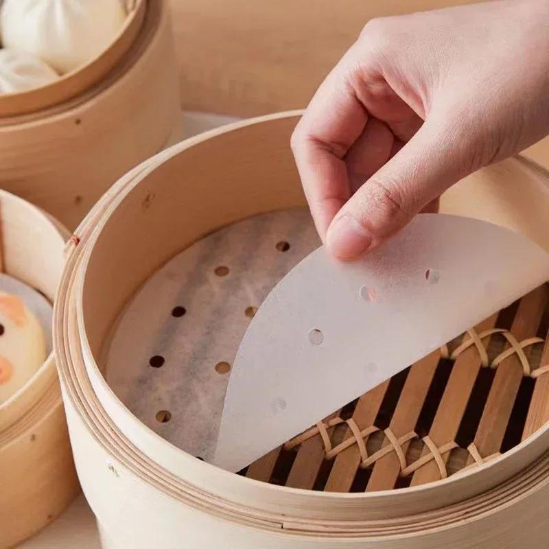 100 stk Airfryer-innlegg Non-stick Airfryer-matte Engangsoljepapir Pergamentpapir Engangsinnsats Hjemmekjøkkenforbruksvarer