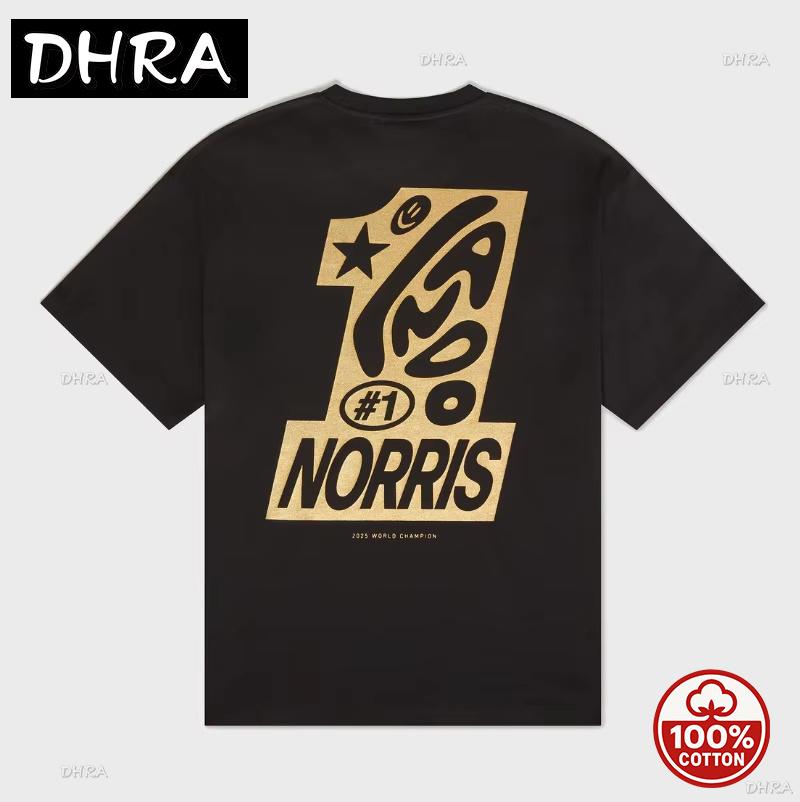 Racer LN1 Lando Norris Cotton Tshirt Champion Commemorative Tees 2026 Summer Unisex Soft Oneck Oversized Casual Short Sleeve Top