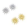 Light Luxury Sun-shaped Flower Earrings Unique Sun Ear Stud Temperament Metal Stud Earrings  Daily