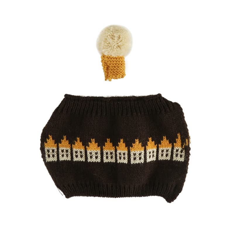 LONGDON HOMEONE Cute Acrylic Knit Tea Set for London Pottery, 2-Cup Size, Gift (Brown House)