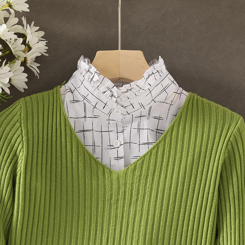 New Fake Collar Shirt Women White Lapel Ruffles Stand False Collar Woman Girls Detachable Collar Lace Removable Half Shirt