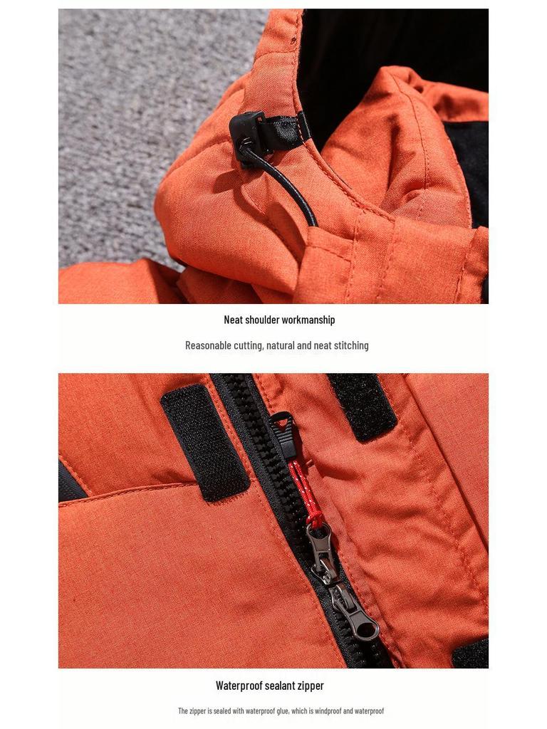 Herren Kurzmantel mit Kapuze für den Winter - Dick, Lässig, Outdoor, Kälteschutz