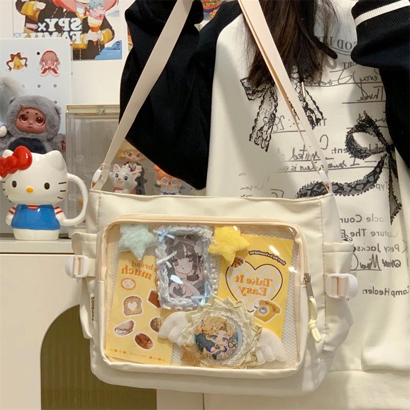 Preppy Itabag Large-Capacity Transparent Backpack/Crossbody Bag for Fashionable Girls