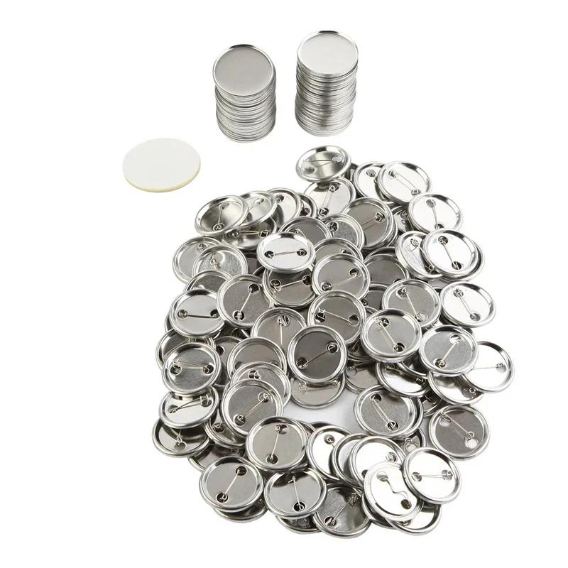 100Sets 25/32/37/44/58MM Round Badge Pin Button Maker Machine DIY Making Badge Parts Manual Punch Press Machine Consumables