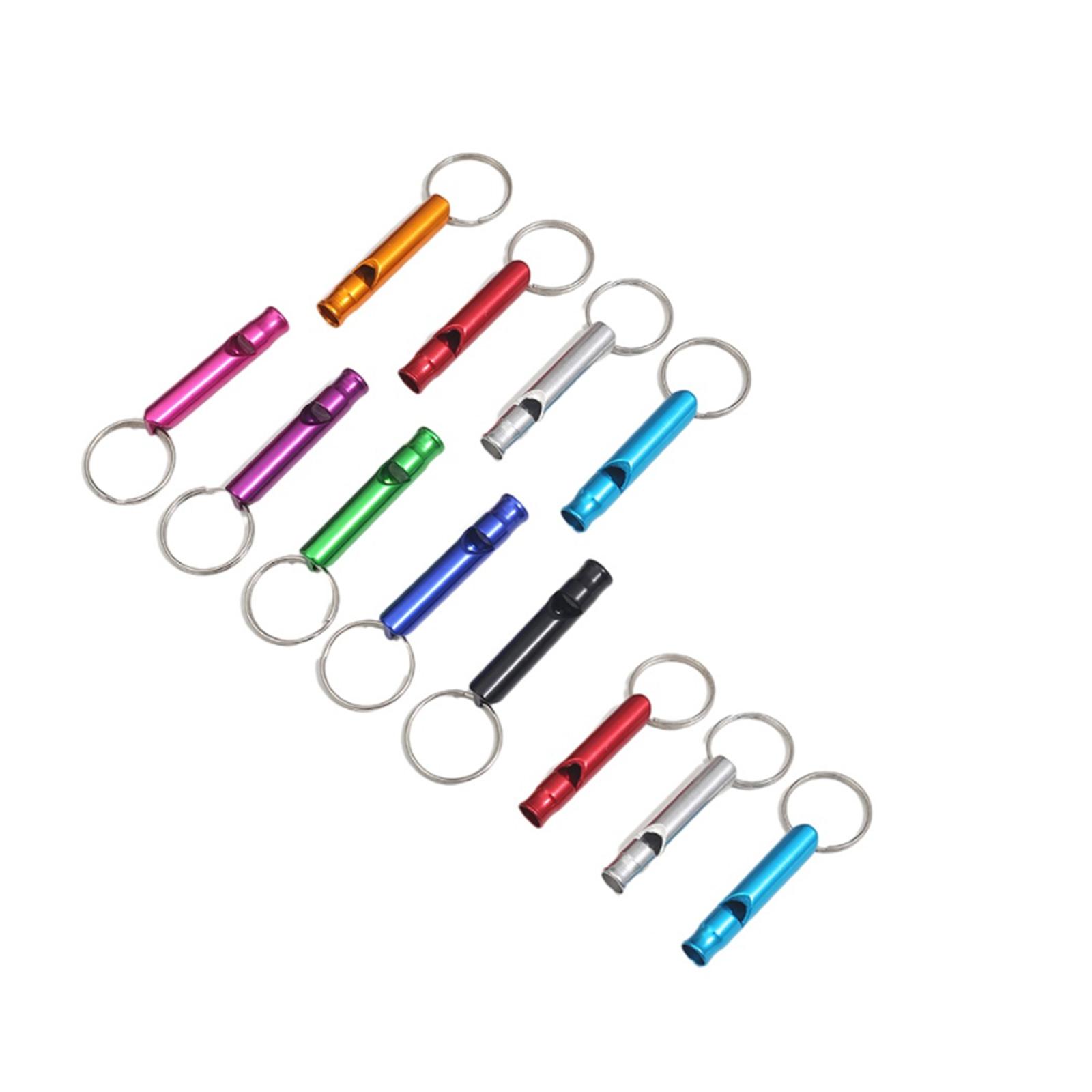 12Pcs Light Weight Signal Whistles With Keyring Portable Training Whistles Outdoor Emergencies Whistles Pocket Tool