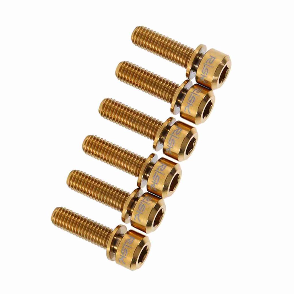 6 Pieces Mountain Bike M5 X 18mm Stem S Screw With Washer( )