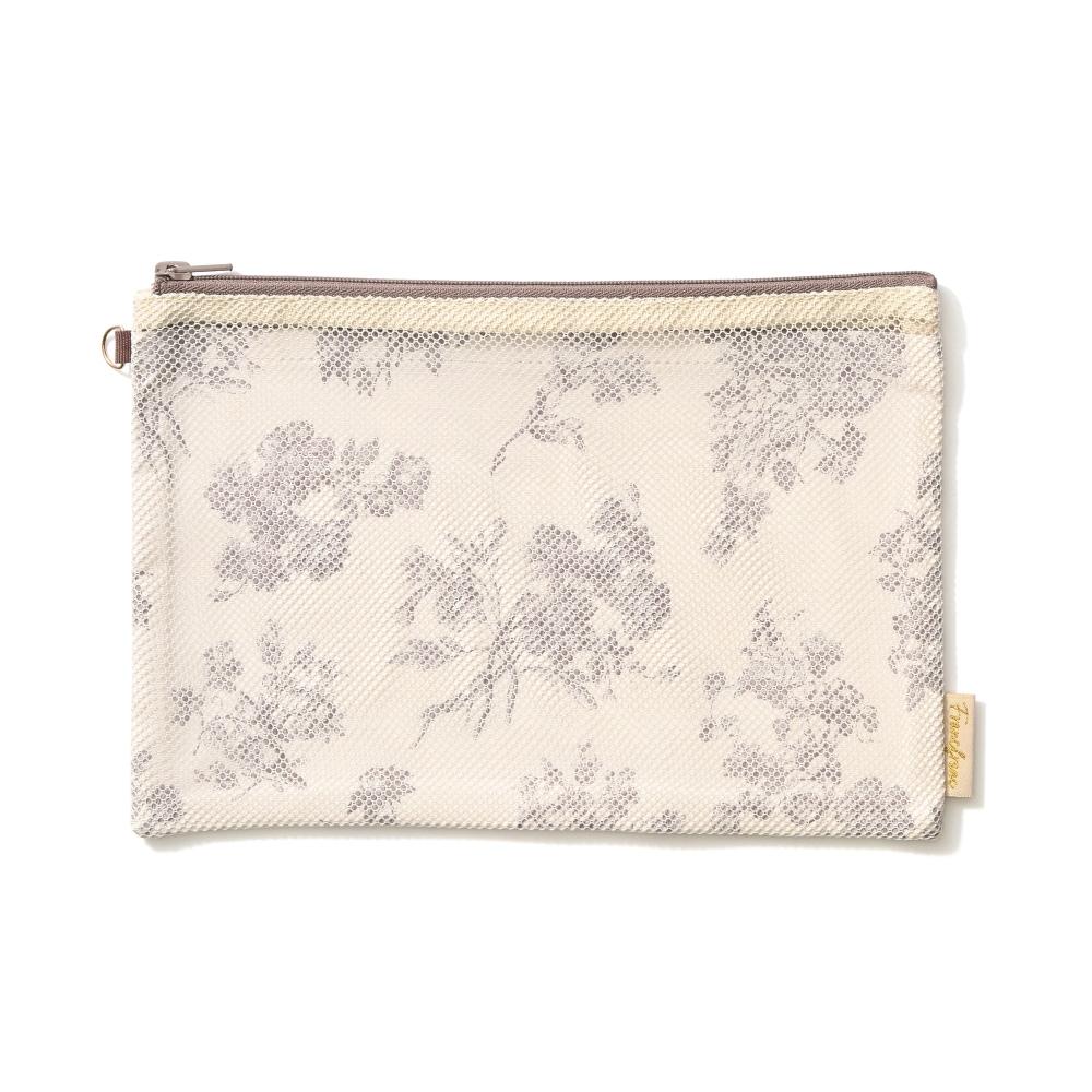 Franc Franc Japan Classic Flower Light Pink Mesh Pouch Set
