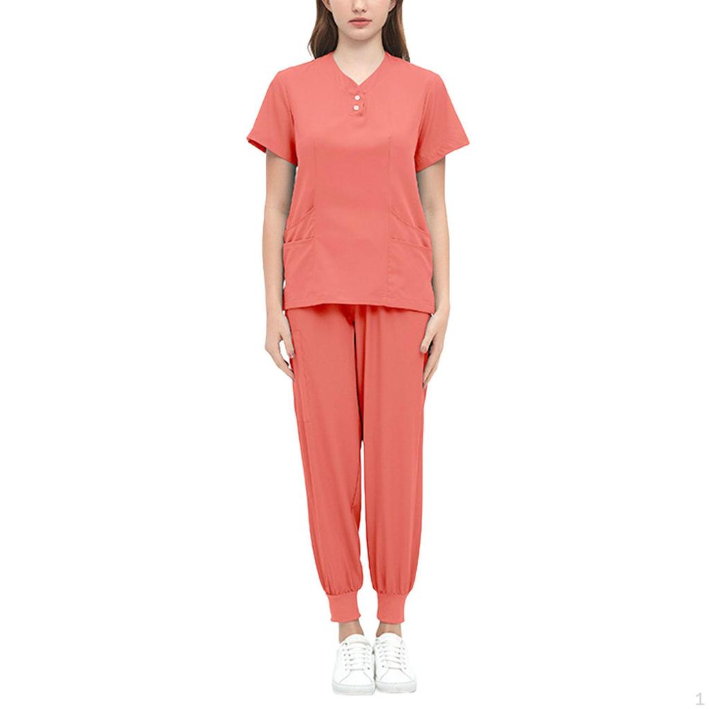Care Peeling Set, Work Clothes, Soft, Breathable, Elastic Waist, Nurse Clothing, Top And