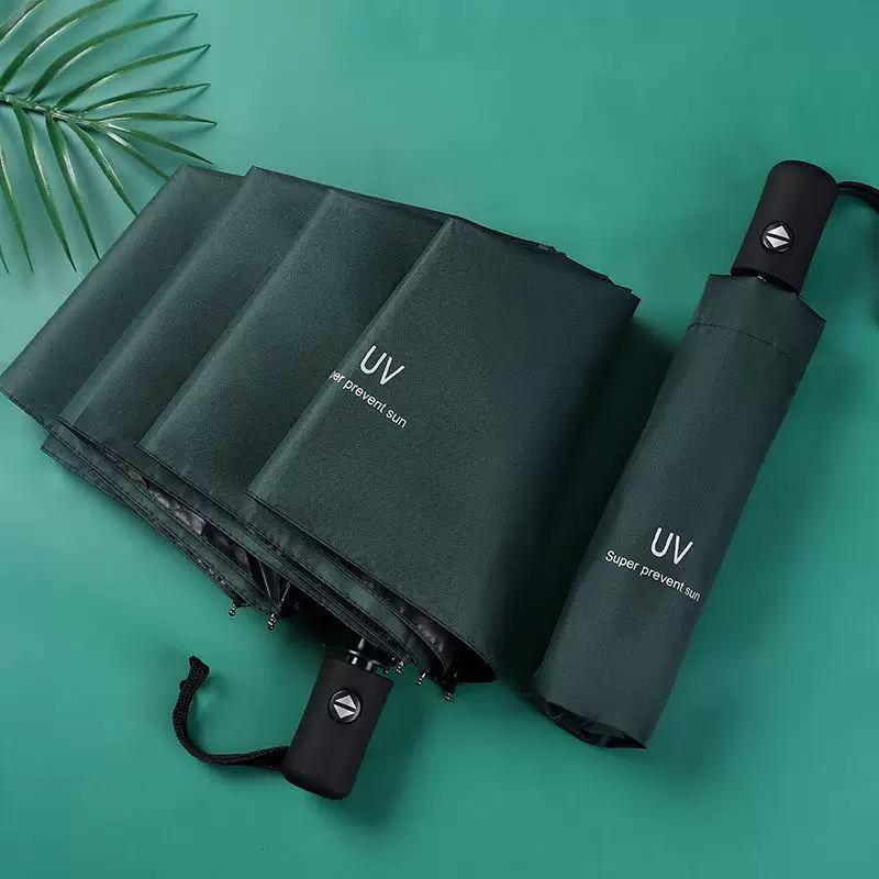 INS Automatic Umbrella Men's and Women's Large Folding Sun Umbrella Student Durable Sun Protection Portable Sun Umbrella Sun Protection