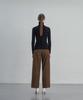 Julliapepe Signature Wool Semi Wide Slacks (Brown)
