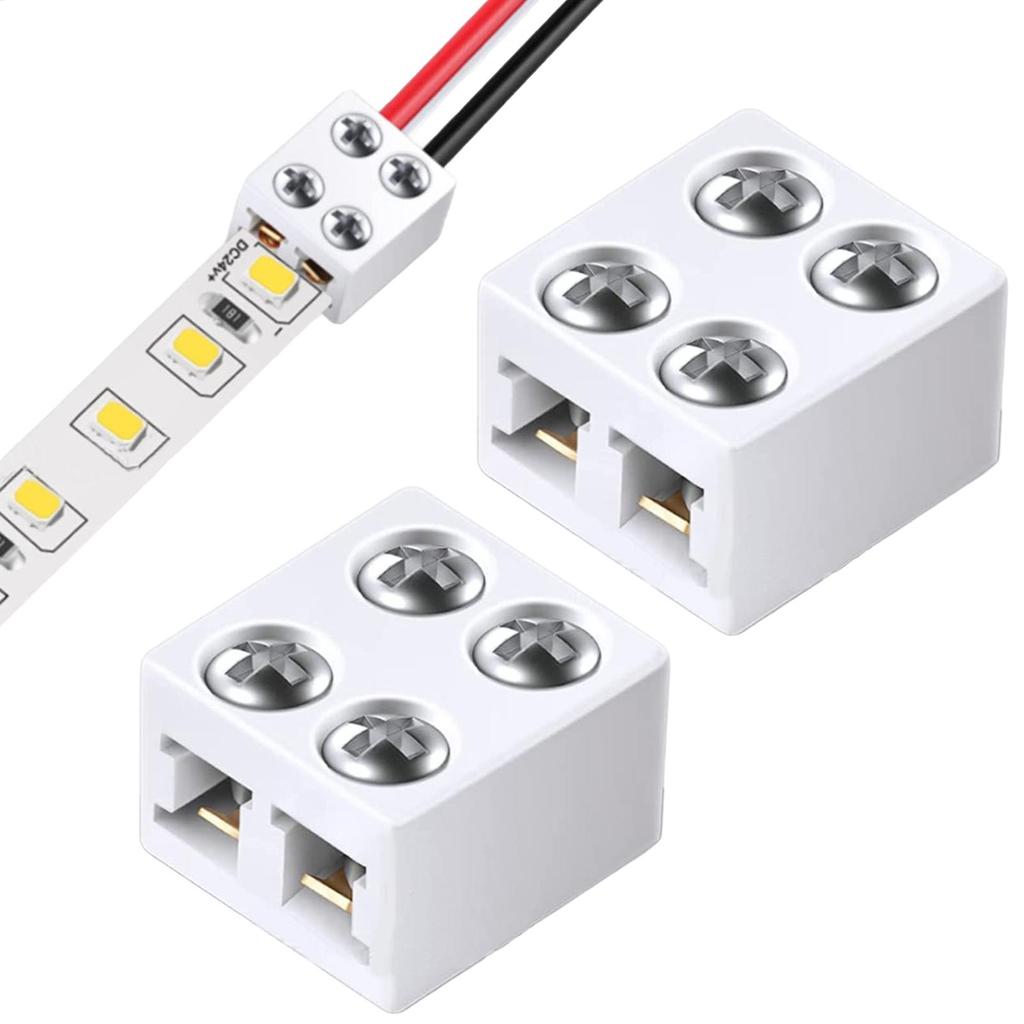 LED-Streifenverbinder 2-Pin 8mm 5V/12V/24V Vielseitiger LED-Licht Lötloser Verbinderadapter