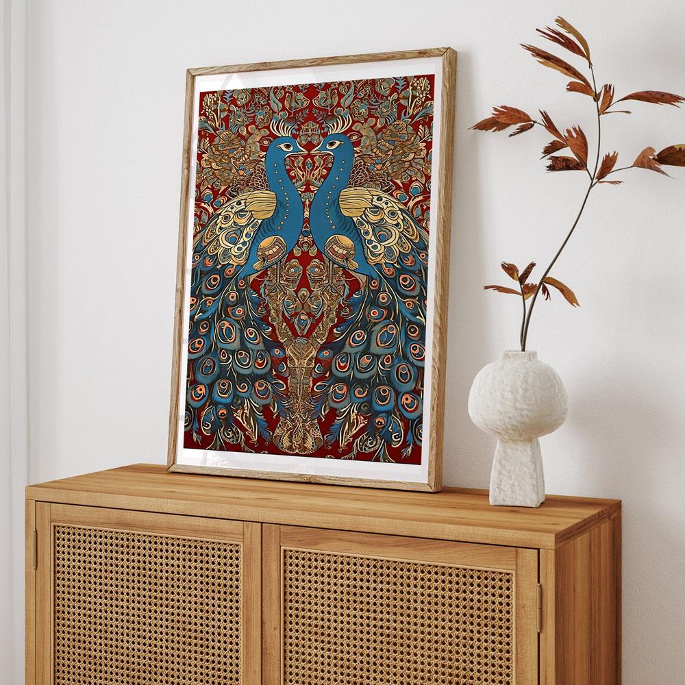 Art Blossoming Tree Bohemian Poster Canvas Print Painting Study Studio Living Room Home Decor Indian of Life Vintage Folk