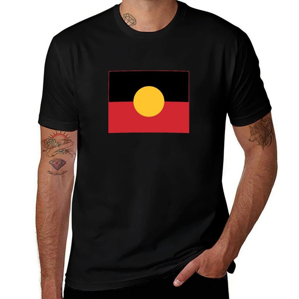 Aboriginal Flag 001 TShirt Plus Size Basic Cotton TShirt