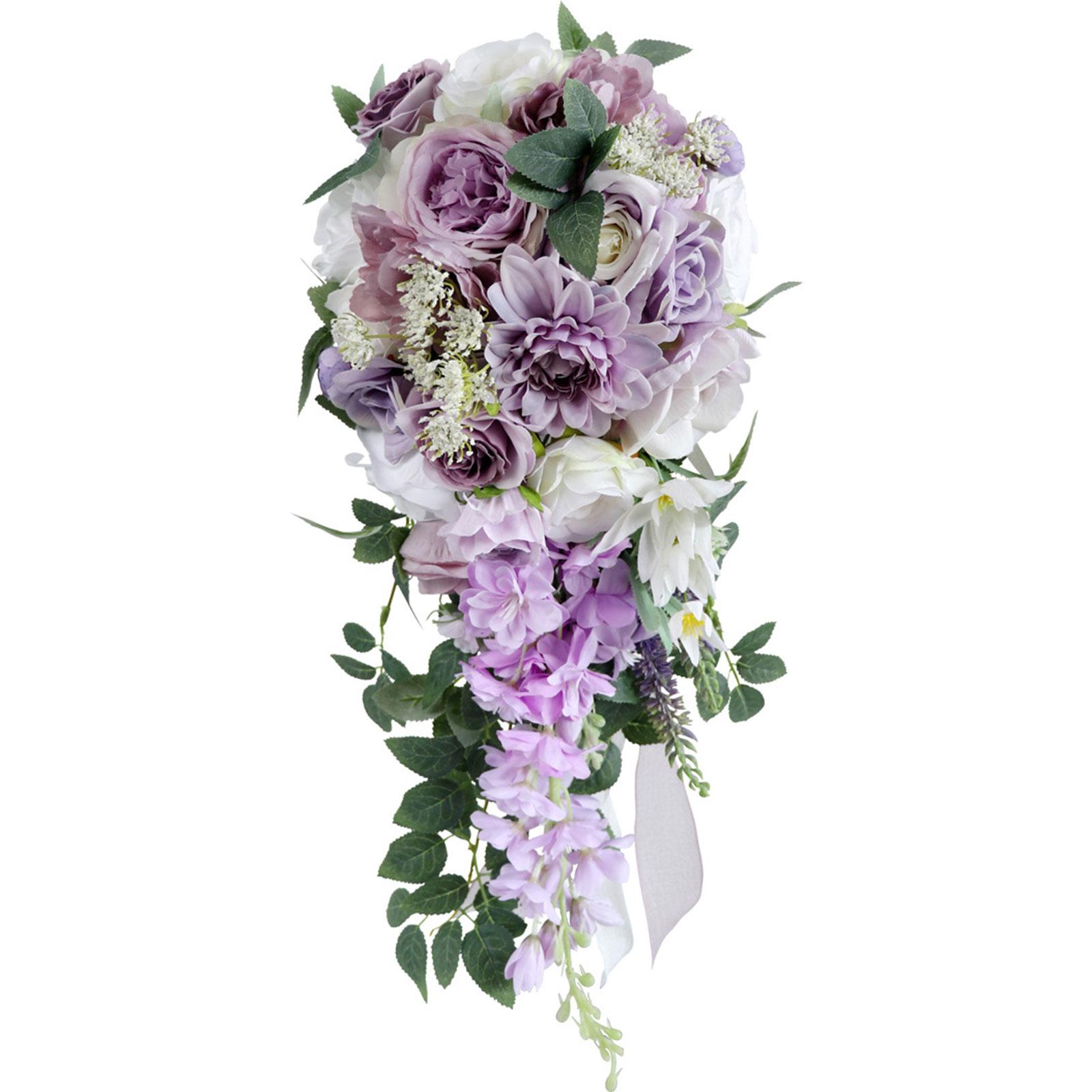 Handheld Flower Arrangement Elegant Water Drop Flower Bunch Wedding Photography 1