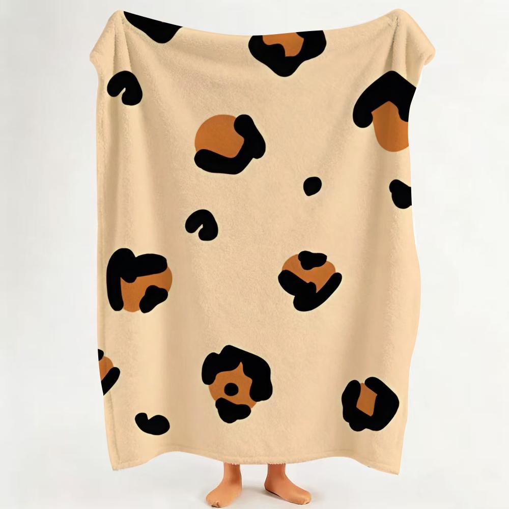 Art leopard print Throw hot Flannel Throw Blanket Suitable for Sofa Living Room Bedroom soft