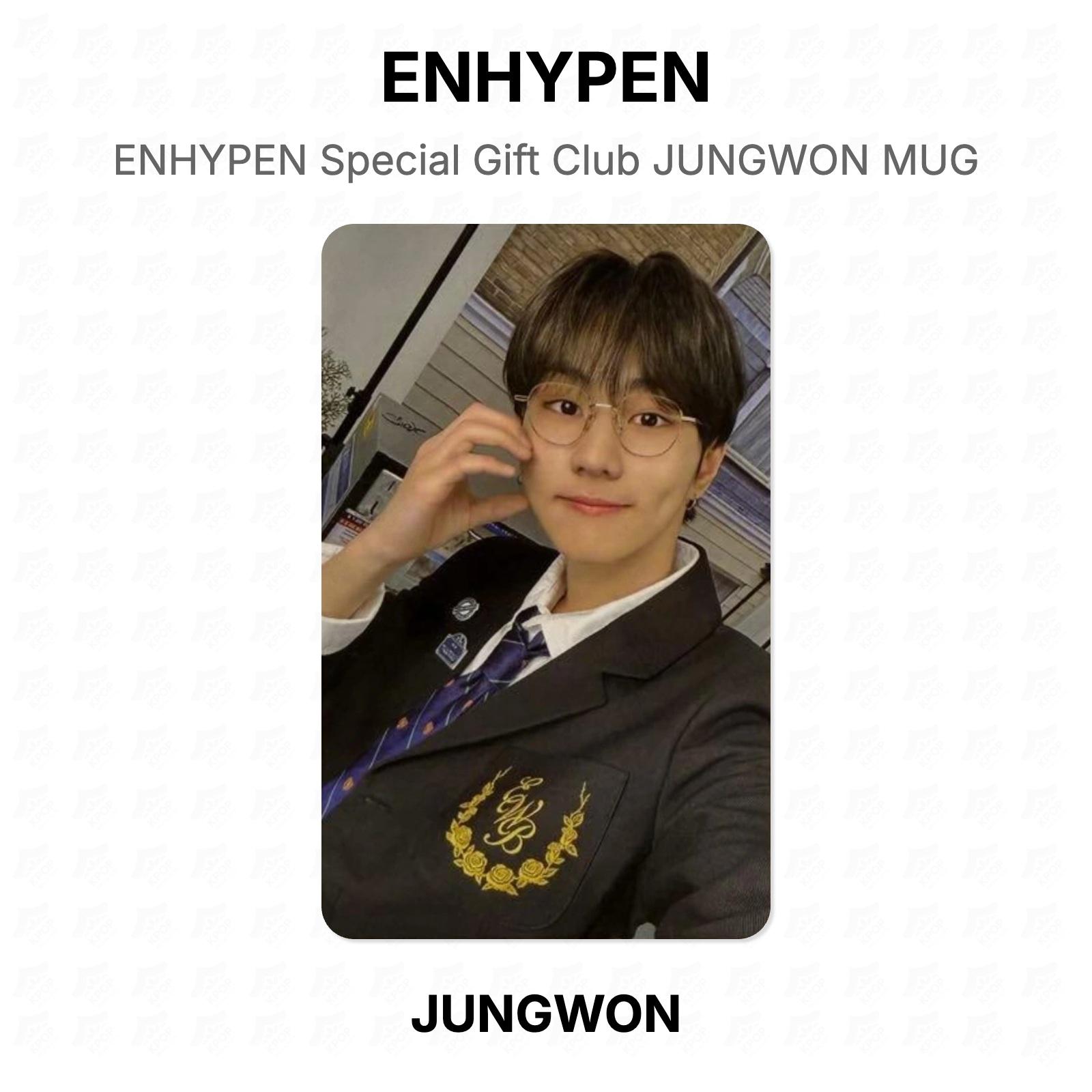 ENHYPEN JUNGWON ENHYPEN Special Gift Club JUNGWON MUG Official Photocard JUNGWON