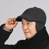 Middle-Aged and Elderly Cap Men's Autumn Winter Warm Peaked Cap Ear Protection Forward Cap