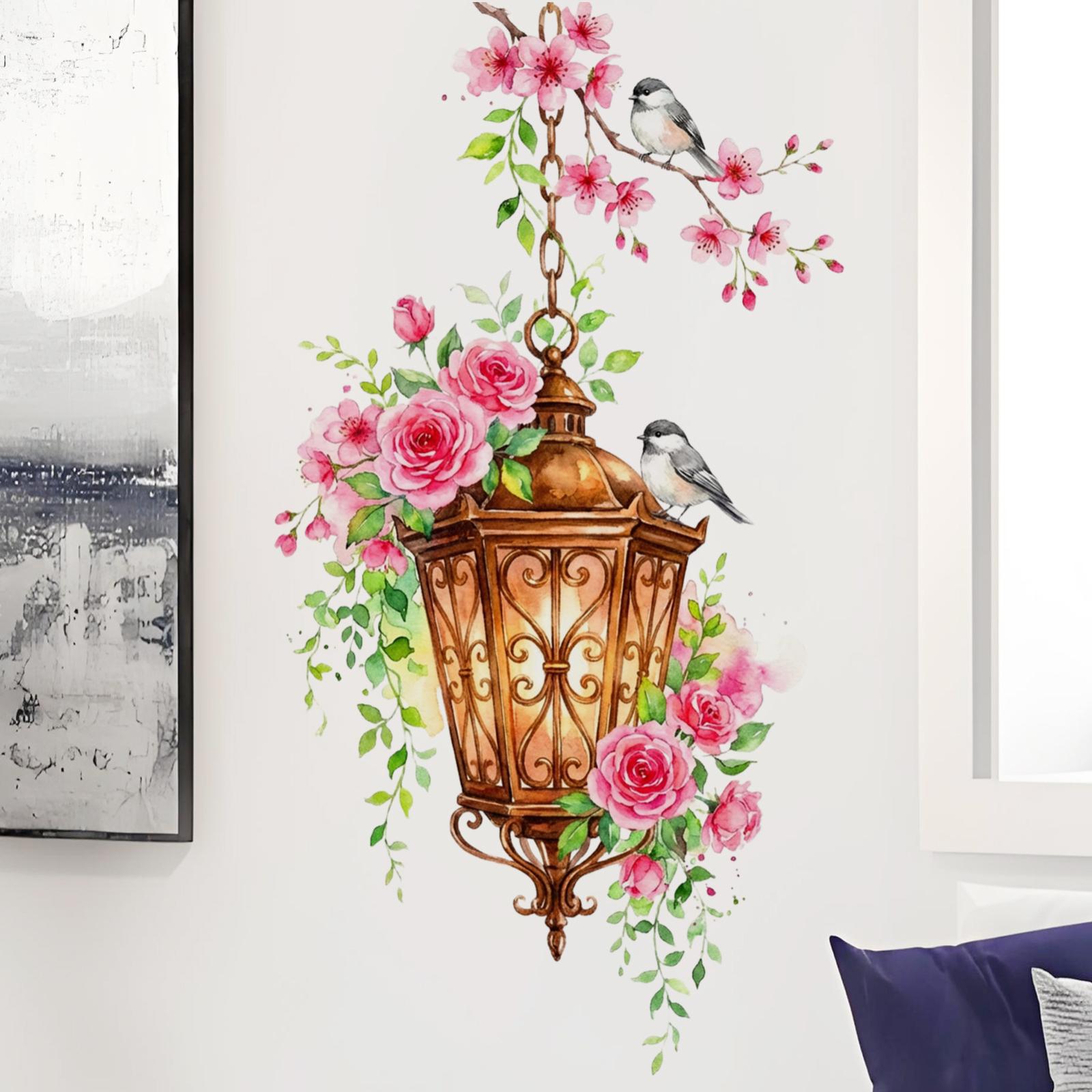 

Акварельный Цветочный Люстра Гостиная Прихожая Настенное Украшение Наклейка One Size