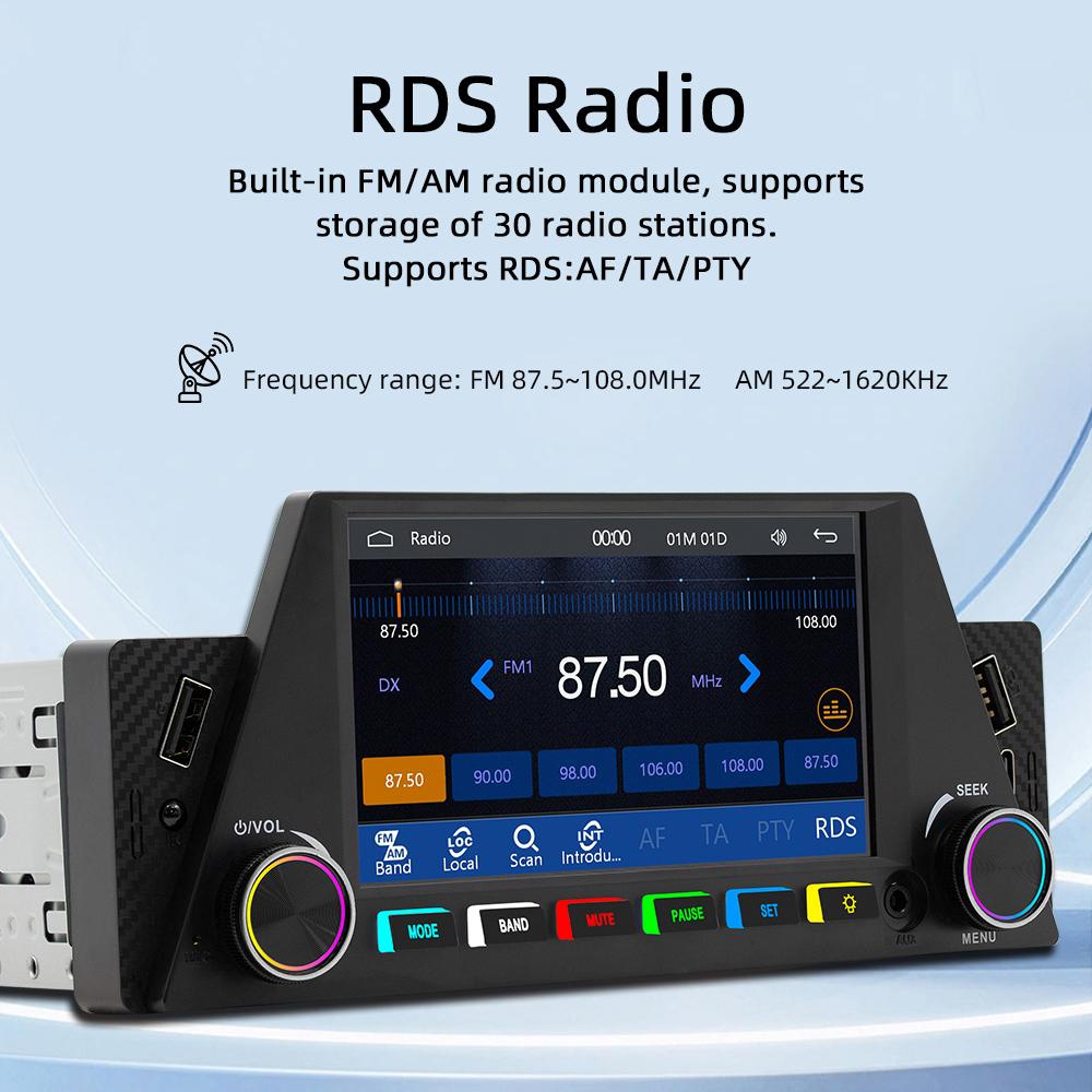 4.7 Inch Car Stereo BT MP5 Player RDS Radio Support HandsFree Calling UDiskAUXin Phone
