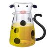 Cow Glass Water Pitcher | Bedside Milk Carafe With Cup | Glass Carafe Pitcher With Glass Mug Cute Cow Glass Tea Pitcher Kettle Milk Jug Water Carafe F