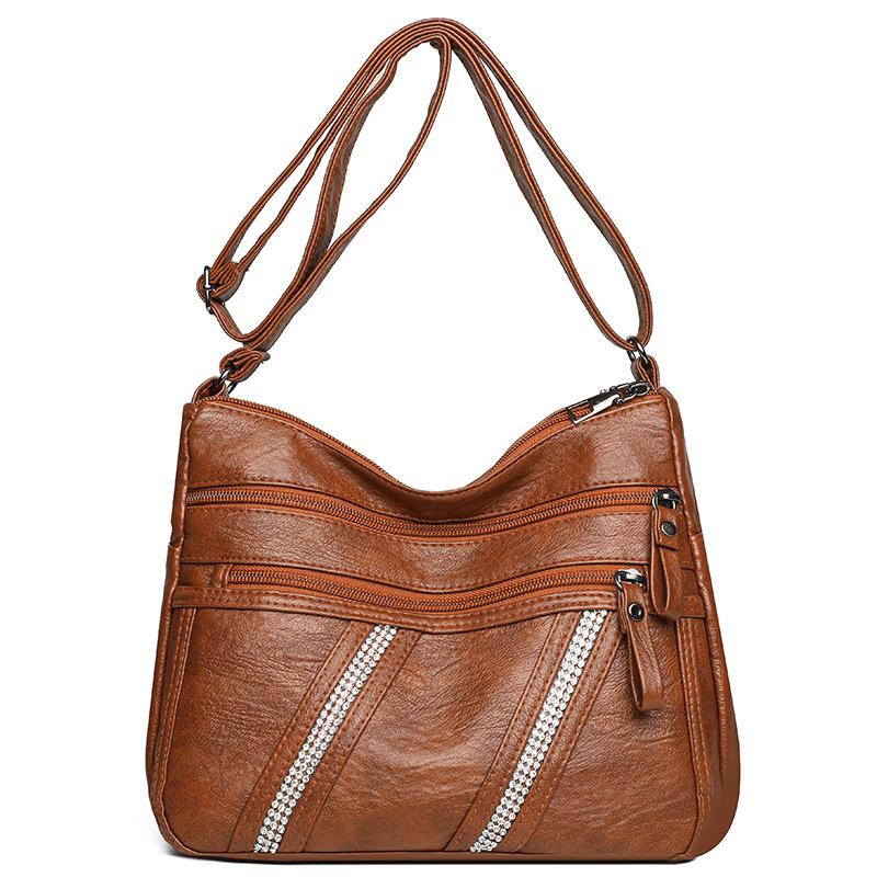 Crossbody Bag Women's Bag Retro Multi-layer Shoulder Small Square Bag