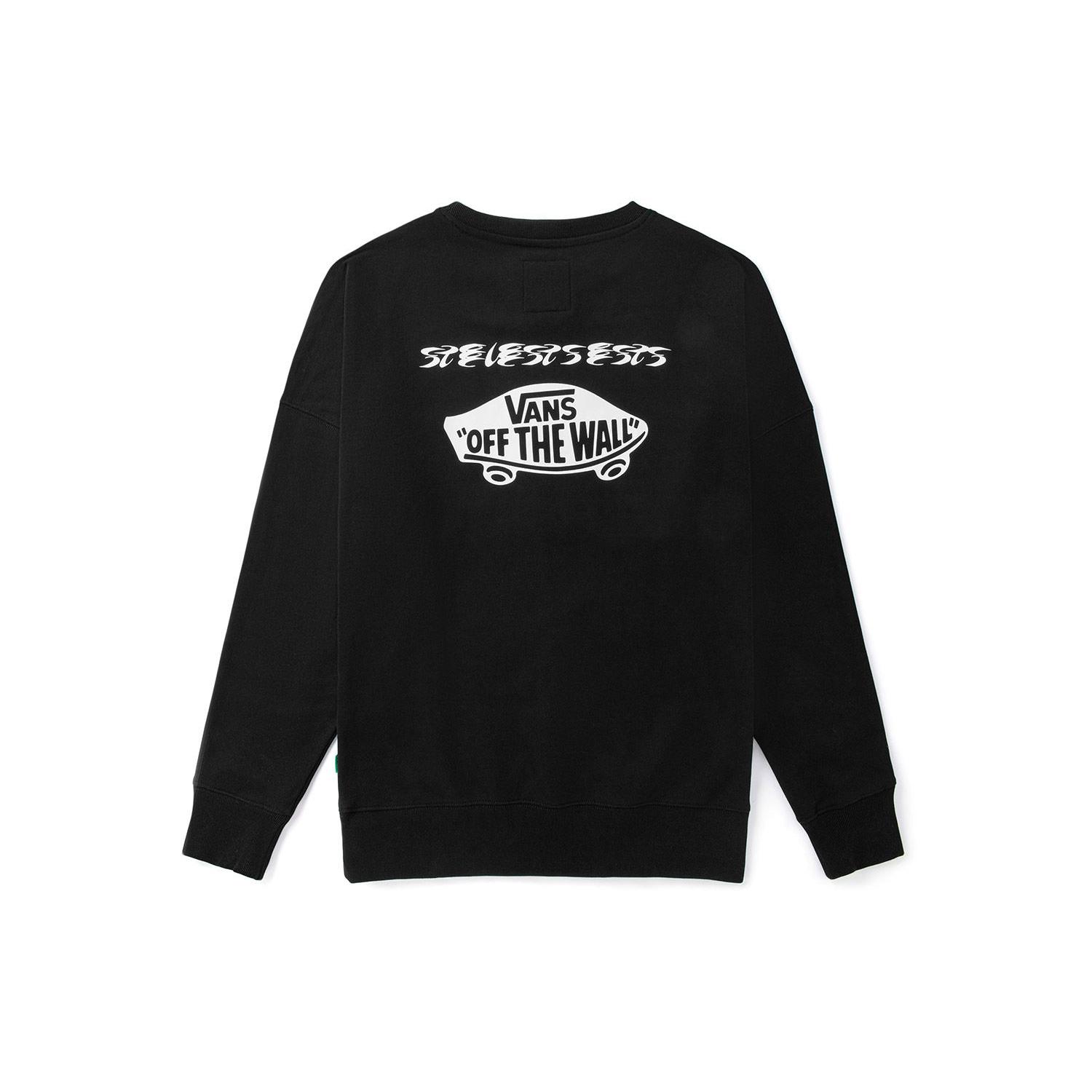 Толстовки Vans Унисекс Черные С круглым вырезом Умеренный Обычный VN0A5F5QBLK S