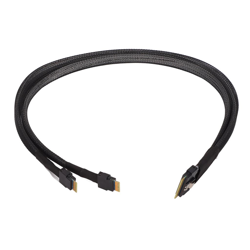 Mini SAS Cable 24 Gbps Fast Transmission SATAATA Interface 0.5m Length SFF8654 8I to 2xSFF8654 4I