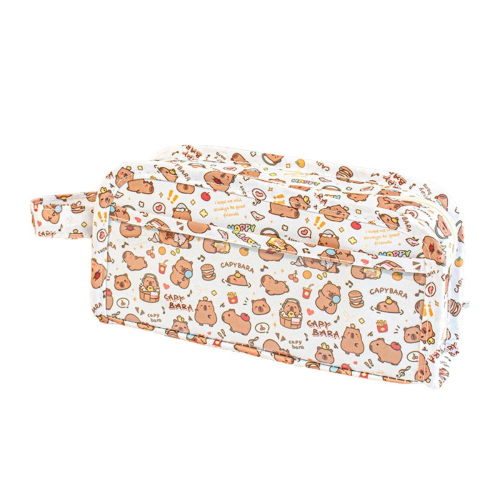 Penbag Capibara Pencil Case Canvas Capibala Stationery Box Capibala Pen Bag  Male and Female