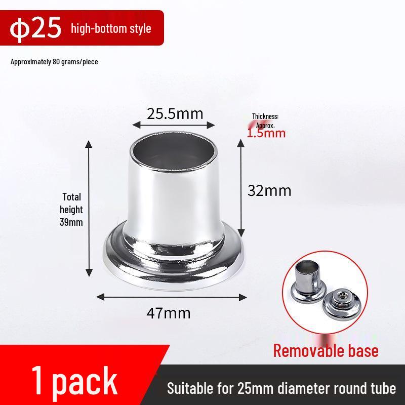 Stainless Steel Wardrobe Hanging Rod Flange Seat for Curtains, Towels, and Clothes Drying
