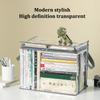 Foldable Book Box Handbag Student Dormitory Classroom Book Organizer Transparent Waterproof Household Book Organizing Storage Bo