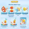 Bath Toys, Baby Shower Head with 3 Spraying Ducks and 4 Nozzles, Duck Bath Toys, Electric Shower Spray Water Toy for Toddlers Infants Kids